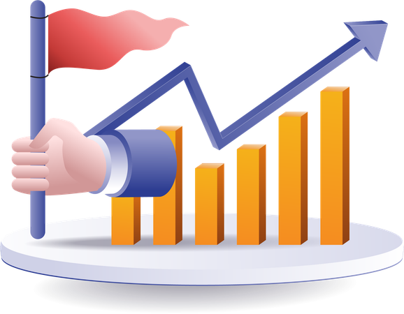 Análise de realizações empresariais bem-sucedidas  Illustration