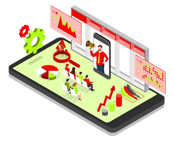 Análise de relatório financeiro  Ilustração