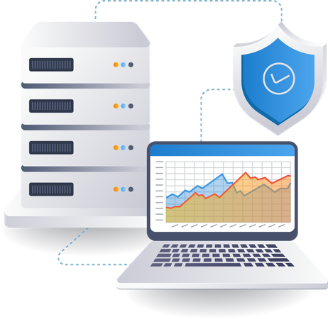 Análise da segurança do servidor em nuvem  Ilustração