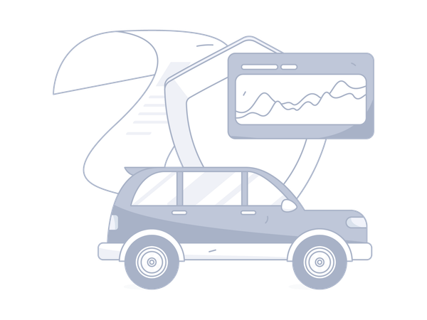 Análise de seguro automóvel  Ilustração