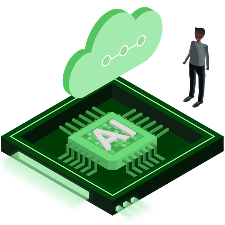 Análise de tecnologia de IA  Ilustração