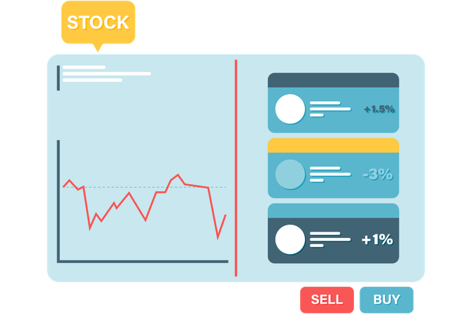 Análise do mercado de ações  Ilustração