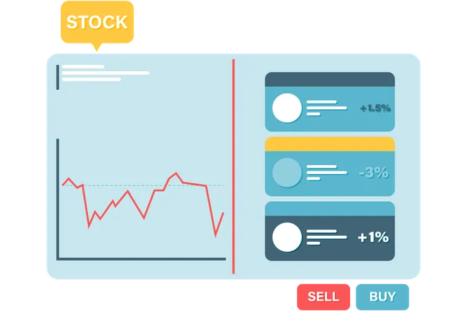 Análise do mercado de ações  Ilustração