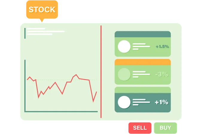 Análise do mercado de ações  Ilustração