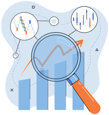 Análise do mercado de ações  Ilustração