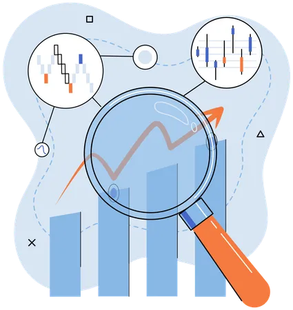 Análise do mercado de ações  Ilustração