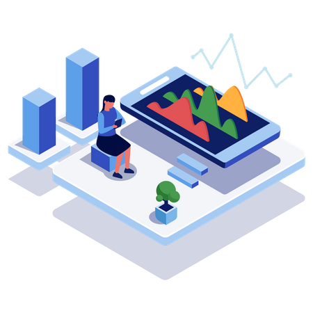 Análise do mercado de ações  Illustration