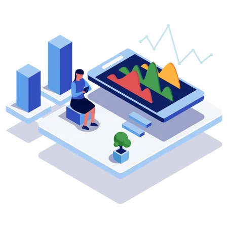 Análise do mercado de ações  Illustration