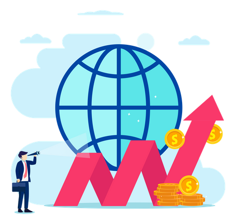 Análise do mercado de ações  Ilustração