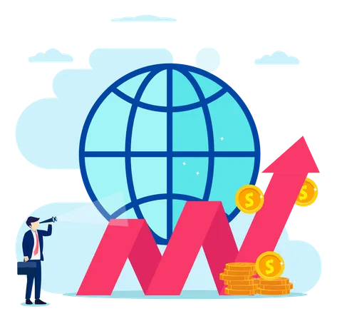 Análise do mercado de ações  Ilustração