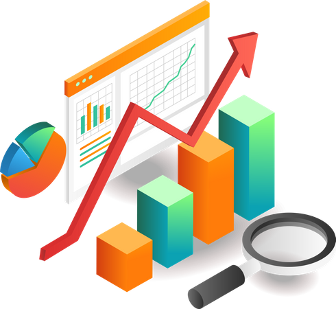 Análise do progresso do investimento  Ilustração