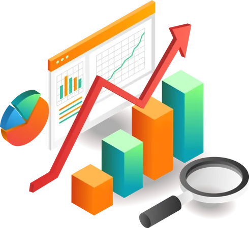 Análise do progresso do investimento  Ilustração