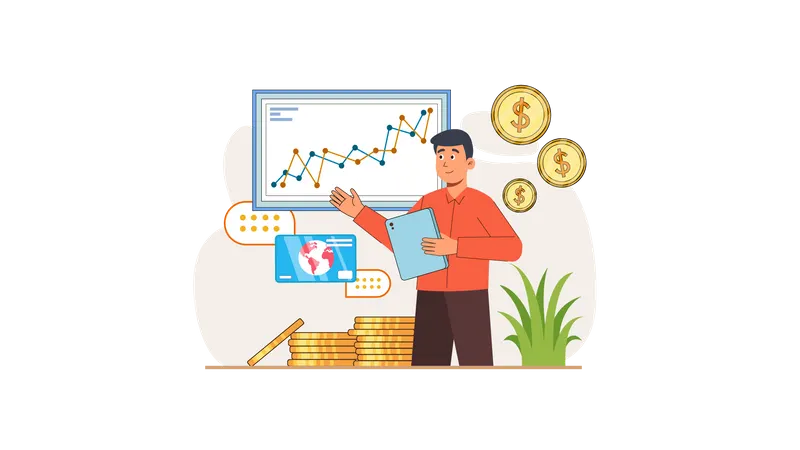 Análise financeira  Ilustração