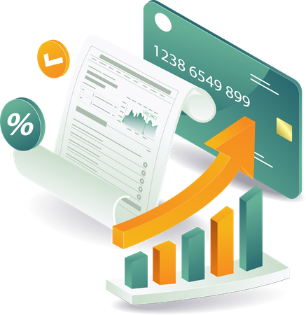 Gestão de análise financeira  Ilustração