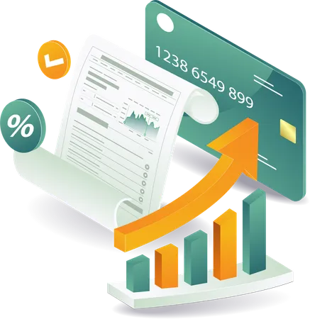 Gestão de análise financeira  Ilustração