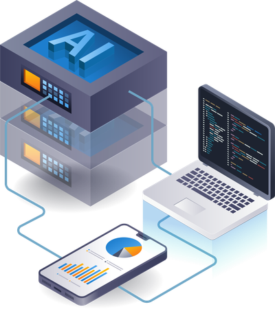 Análise do programador de servidor AI  Ilustração