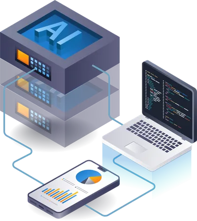 Análise do programador de servidor AI  Ilustração