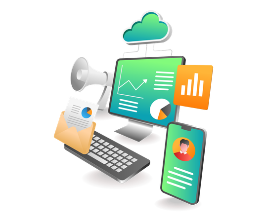 Analisi del server cloud  Illustration