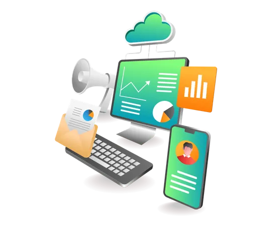 Analisi del server cloud  Illustration