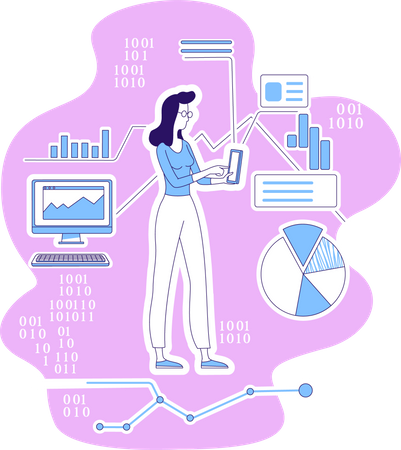 Datos web de análisis de científicos de datos.  Ilustración