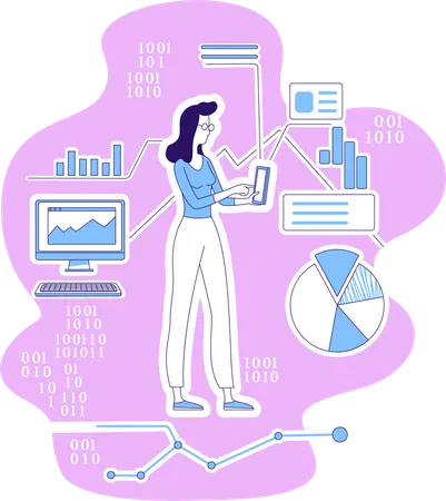 Datos web de análisis de científicos de datos.  Ilustración