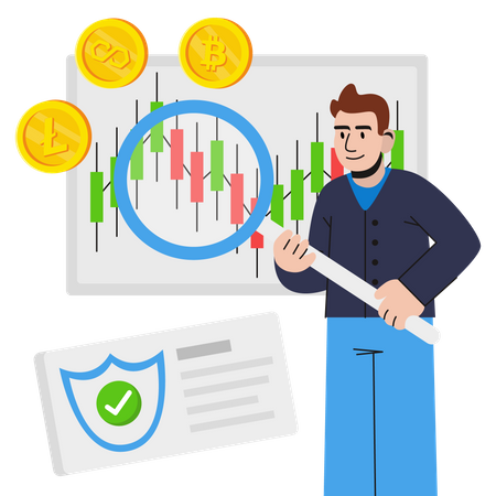 Análisis de criptomonedas  Ilustración