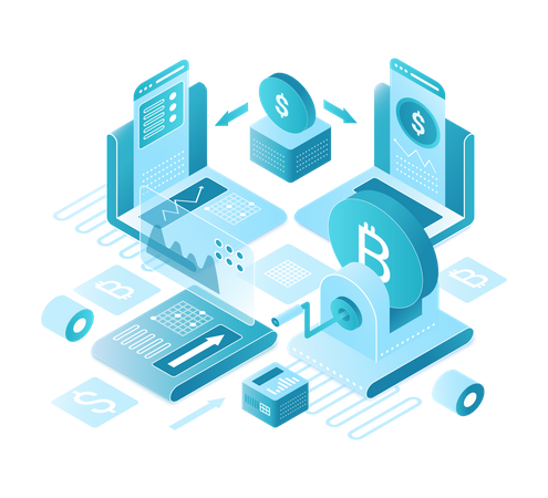 Análisis del comercio de Bitcoin  Ilustración