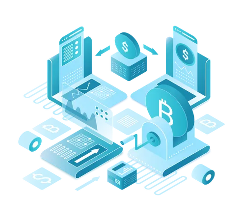 Análisis del comercio de Bitcoin  Ilustración