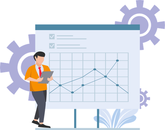 Análisis de crecimiento empresarial  Ilustración