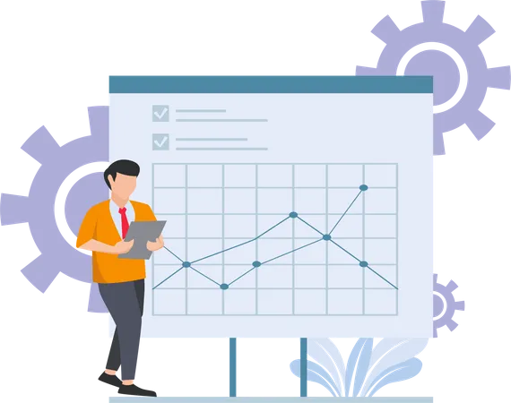 Análisis de crecimiento empresarial  Ilustración