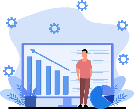 Análisis de crecimiento empresarial  Ilustración