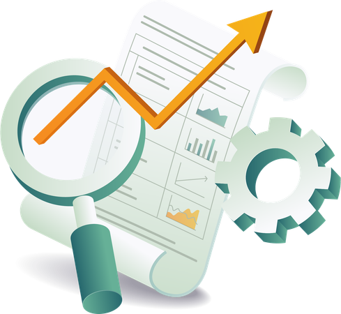 Datos de análisis del crecimiento empresarial  Ilustración