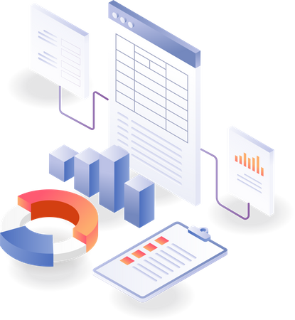 Análisis de datos comerciales  Ilustración