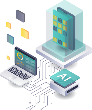 Análisis de datos de desarrollo de aplicaciones para teléfonos inteligentes  Ilustración