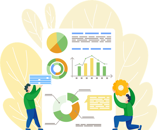 Análisis de datos de optimización de sitios web  Ilustración