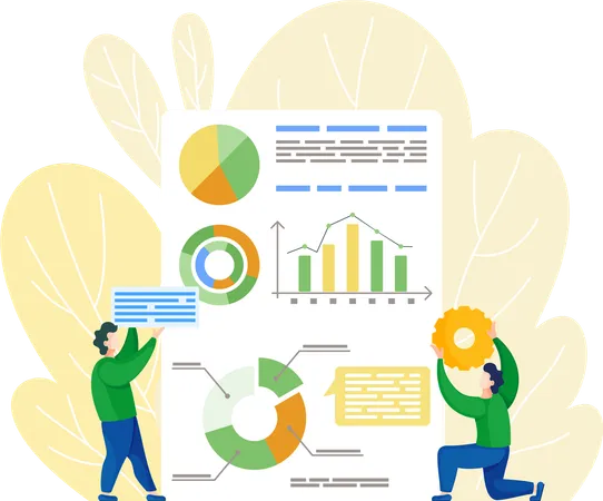 Análisis de datos de optimización de sitios web  Ilustración