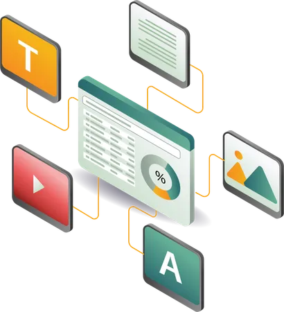 Análisis de datos de productos digitales  Ilustración