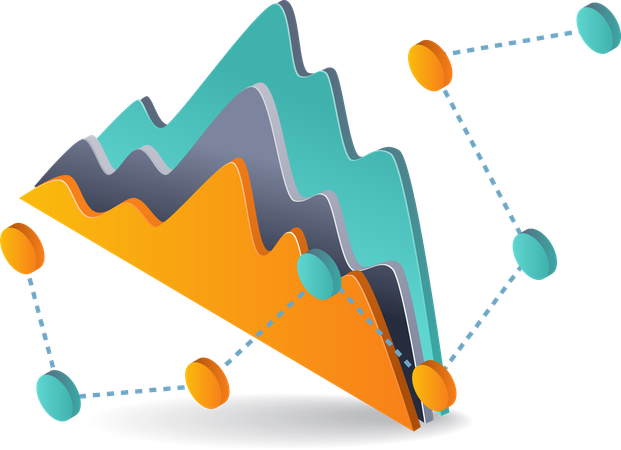 Análisis de datos de progreso empresarial.  Ilustración