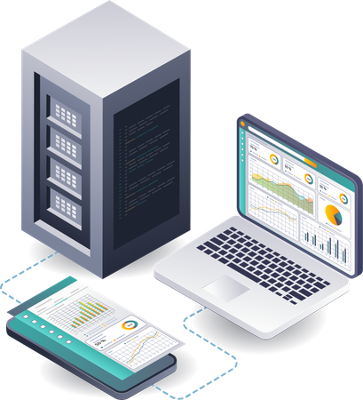 Análisis de datos de sistemas de servidores  Ilustración