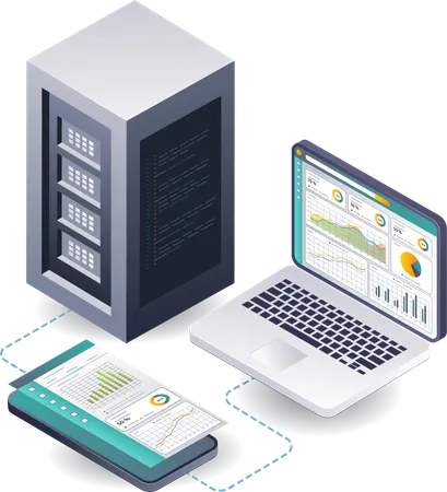 Análisis de datos de sistemas de servidores  Ilustración