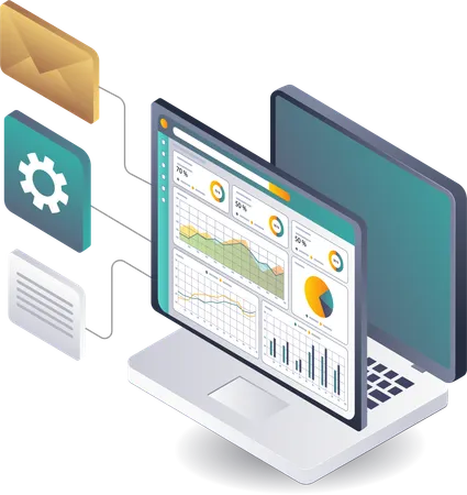 Análisis de datos sobre el crecimiento del negocio digital en startups  Ilustración