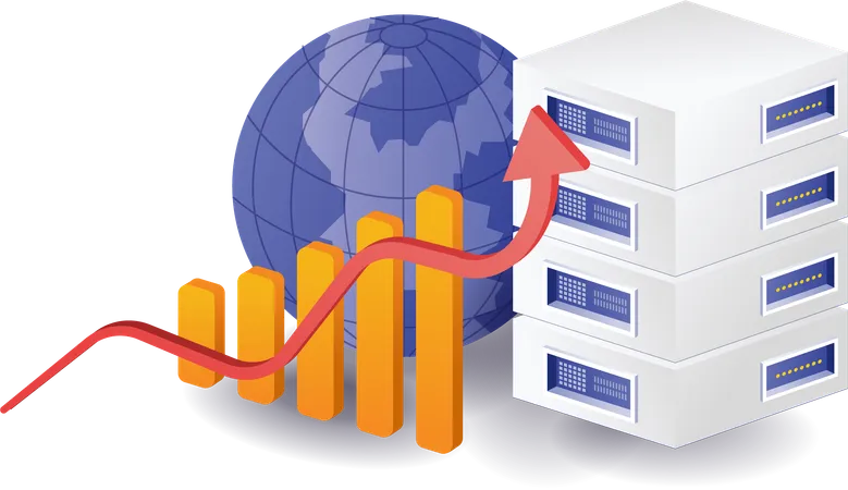 Análisis de datos del servidor  Ilustración