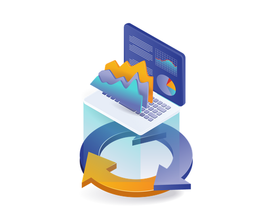 Análisis de datos empresariales  Ilustración