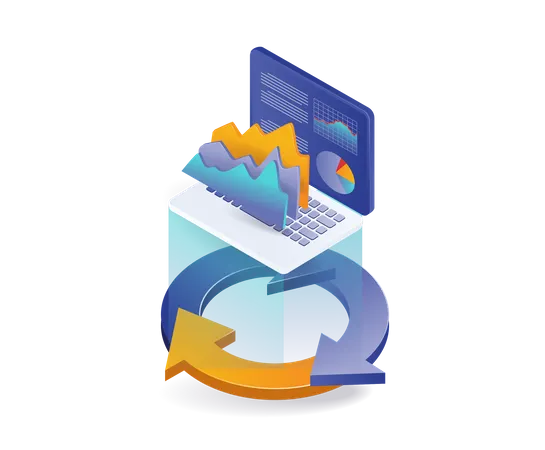 Análisis de datos empresariales  Ilustración