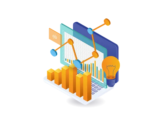 Análisis de datos empresariales  Ilustración