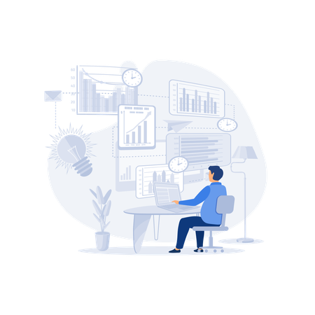 Análisis de datos comerciales  Ilustración