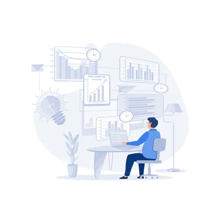 Análisis de datos comerciales  Ilustración