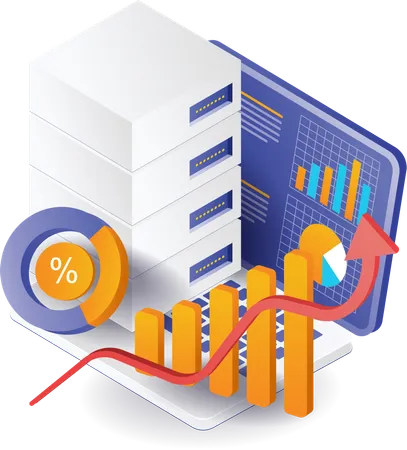 Análisis de datos comerciales  Ilustración