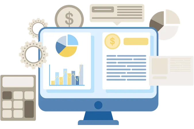 Análisis de datos comerciales  Ilustración