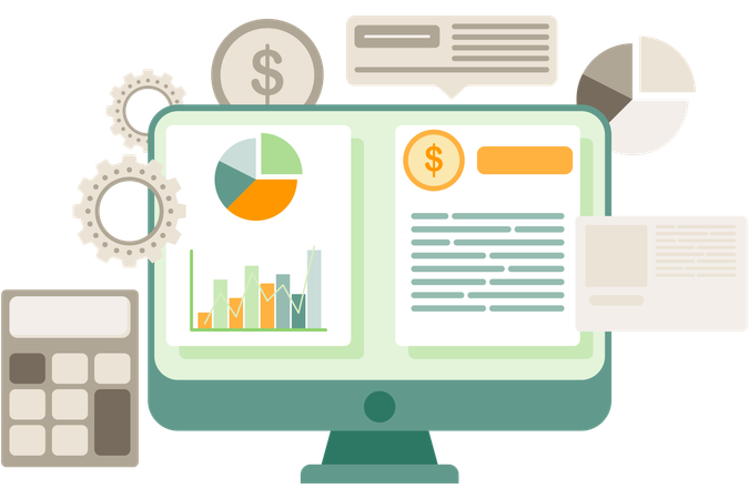 Análisis de datos comerciales  Ilustración